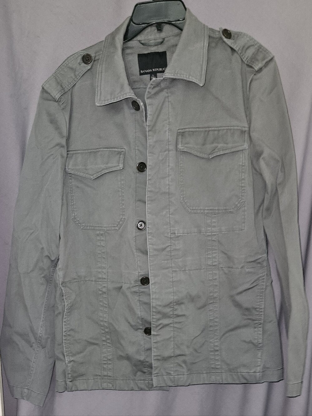 Banana Republic Light Gray Military Field Jacket